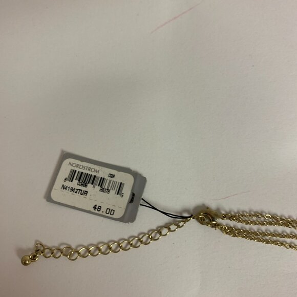 Starfish Gold-tone Long Necklace NWT Beaded Beach Summertime Vacation On-Trend - Picture 4 of 4